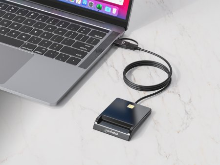 Manhattan 102759 älykortin lukijalaite USB USB A-tyyppi Musta