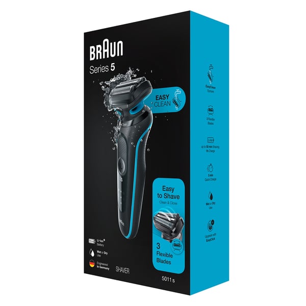 Braun Series 5 51-M1000s Folie shaver Sort, Blå