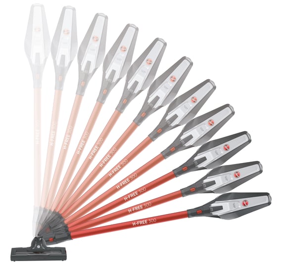 Hoover HF322AFP 011 2-i-1 stangstøvsuger Batteri Dry Stof Poseløs 0,7 L 240 W Grå, Titanium