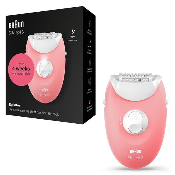 Braun Silk-épil 3 SES 3-176 20 pincetter Rosa, Vit
