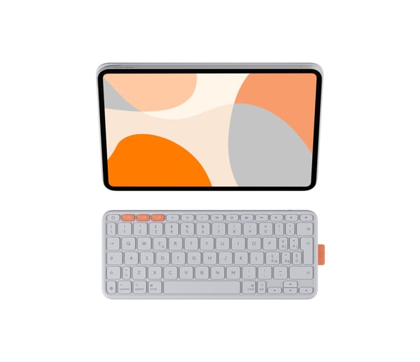 Logitech Flip Folio QWERTY Italiensk Bluetooth Lys grå