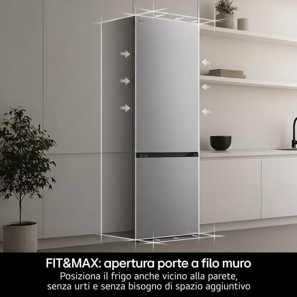 LG GBBW322CPY Fristående 465 l Silver