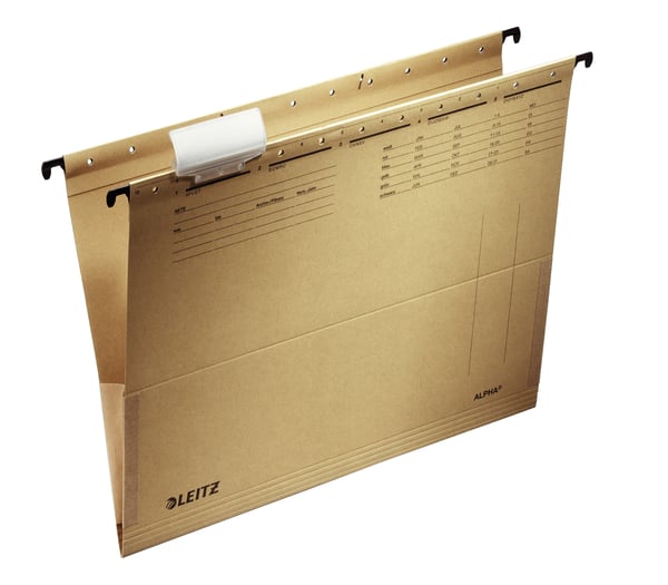 Leitz ALPHA hängmapp Kartong, Metall A4 Brun