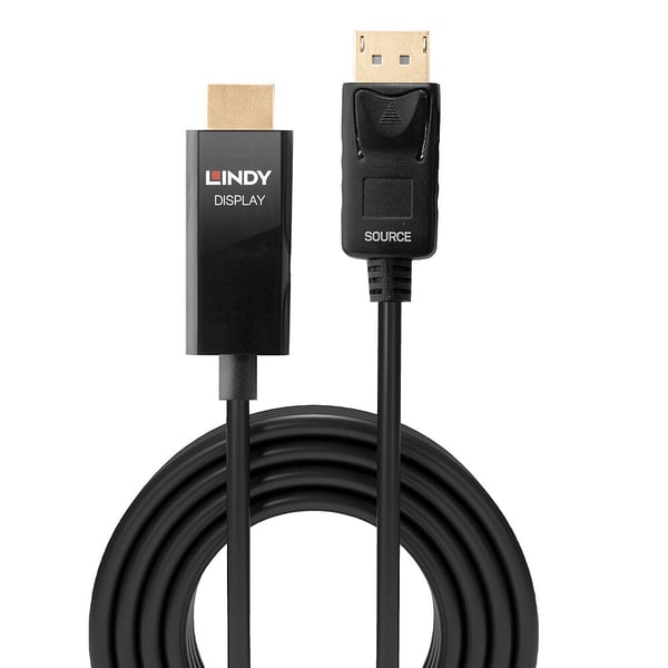 Lindy 40928 videokabeladapter 5 m DisplayPort HDMI Typ A (standard) Svart