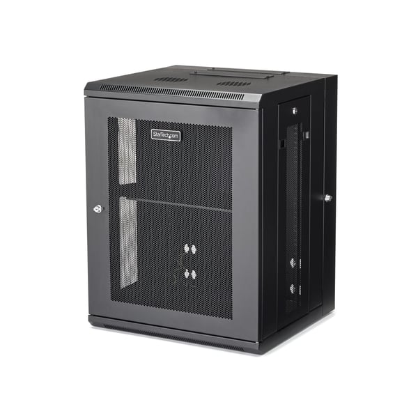 StarTech.com 15U väggmonterat serverrackskåp - 16 tum (40,6 cm) djupt - gångjärnsupphängning StarTech.com 15U väggmonterat serverrackskåp - 16 tum (40,6 cm) djupt - gångjärnsupphängning