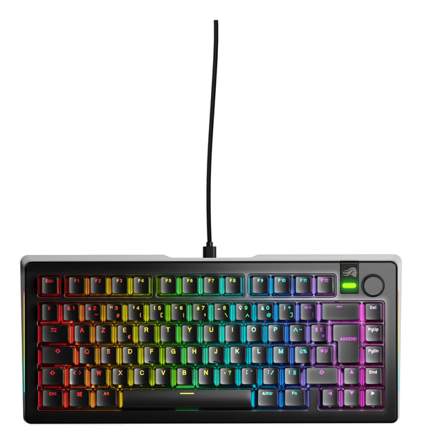Glorious Gaming GMMK 3 PRO 75% Prebuilt näppäimistö Pelaaminen USB AZERTY ranska Musta