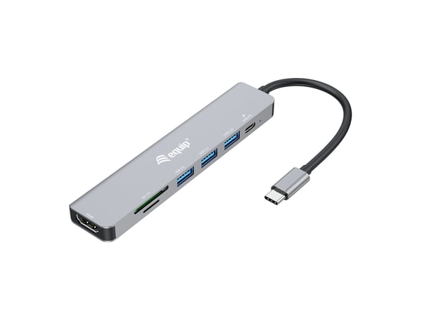 Equip 133494 kannettavien tietokoneiden telakka ja porttitoistin Langallinen USB 3.2 Gen 1 (3.1 Gen 1) Type-C Hopea Equip 133494 kannettavien tietokoneiden telakka ja porttitoistin Langallinen USB 3.2 Gen 1 (3.1 Gen 1) Type-C Hopea