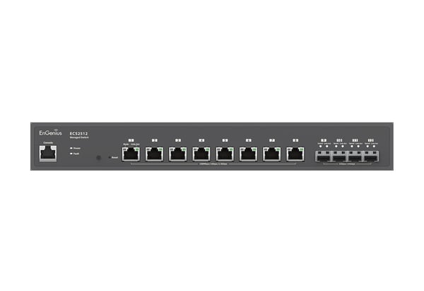 EnGenius ECS2512 netværksswitch Administreret L2+ 2.5G Ethernet (100/1000/2500) Sort
