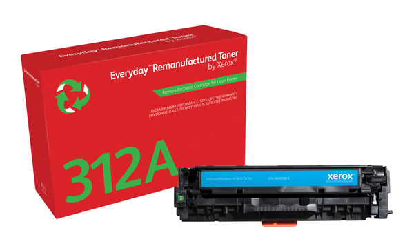 Everyday™ Syaani Remanufactured Toner by Xerox compatible with HP 312A (CF381A), Standard capacity