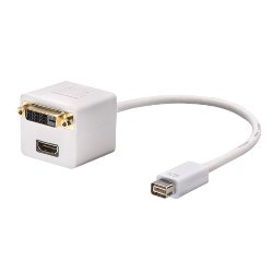 Lindy Mini-DVI to DVI/HDMI Splitter 0,2 m HDMI + DVI Hvid
