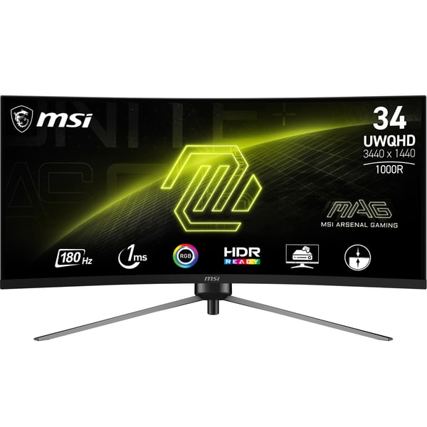 MSI MAG 345CQRDE tietokoneen litteä näyttö 86,4 cm (34") 3440 x 1440 pikseliä UltraWide Dual Quad HD Musta