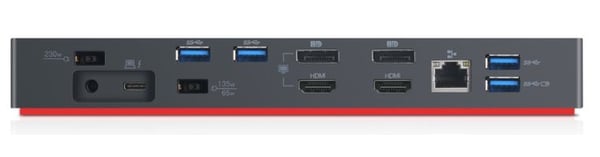 Lenovo Thunderbolt 3 Dock Gen2 Ledningsført Sort, Rød