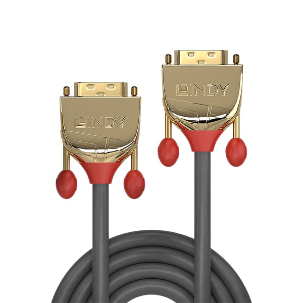 Lindy 36200 DVI-kaapeli 0,5 m DVI-D Harmaa