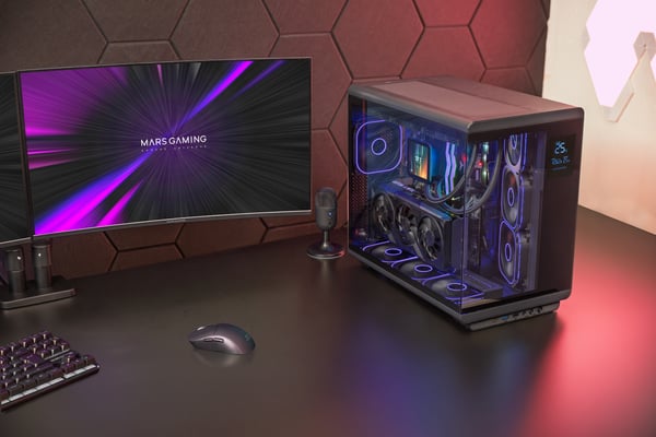 Mars Gaming MCREVPRO datorväskor Midi Tower Svart