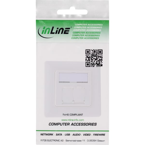 InLine 76202U uttagboxar 2xRJ-45 Vit