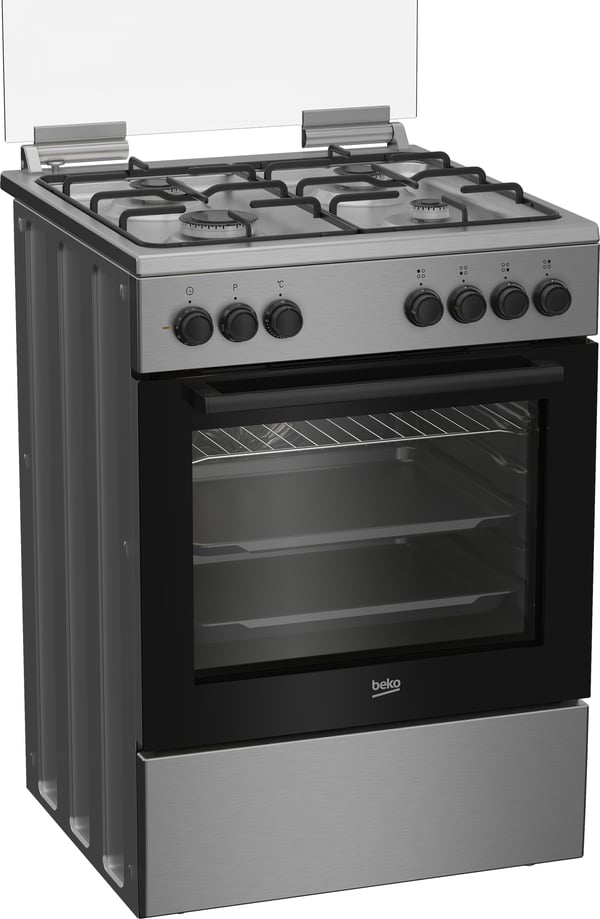 Beko FBE62120XD Vapaasti seisova liesi Sähkö Kaasuliesi Ruostumaton teräs