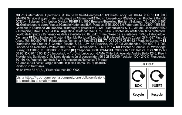 Braun Series 5 52-B1000s Folie shaver Sort