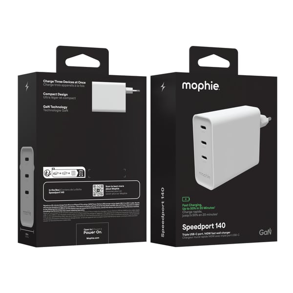 mophie Speedport 140 Universaali Valkoinen AC Pikalataus Sisätila