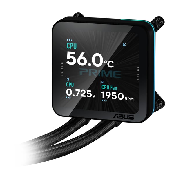 ASUS PRIME LC II 360 ARGB LCD Processor Alt-i-en væskekøler 12 cm Sort 1 stk