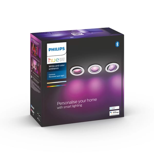 Philips Hue White and Color ambiance Upotettava Centura-kohdevalaisin, 3 kpl