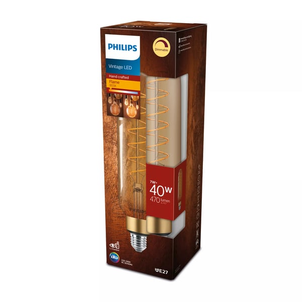 Philips Hehkulankalamppu, meripihkankeltainen 40W T65 E27