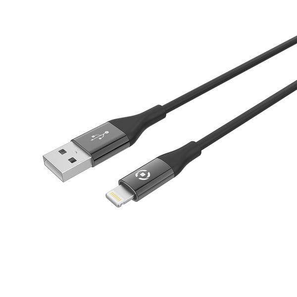Celly USBLIGHTCOLORBK Lightning kabel 1 m Sort
