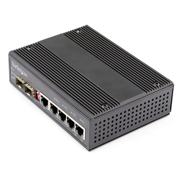 StarTech.com IES1G52UP12V verkkokytkin Hallitsematon Gigabit Ethernet (10/100/1000) Power over Ethernet -tuki Musta