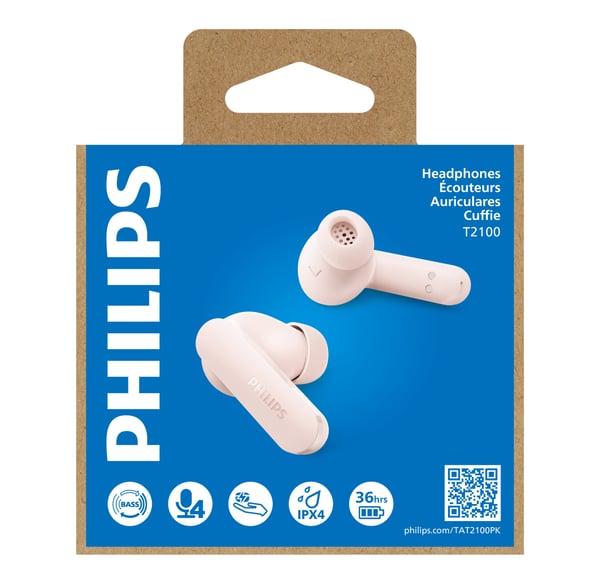 Philips TAT2100 Headset True Wireless Stereo (TWS) I ørerne Opkald/musik Bluetooth Lyserød