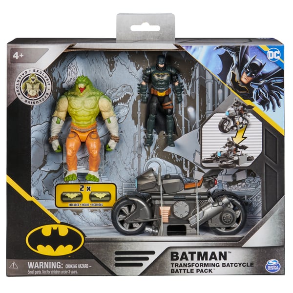 DC Comics BAT VHC 4inBattleBike w2and4inFgr GML