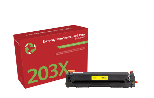 Everyday™ Keltainen Remanufactured Toner by Xerox compatible with HP 203X (CF542X), High capacity