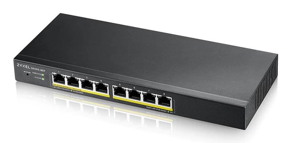 Zyxel GS1915-8EP nätverksswitchar hanterad L2 Gigabit Ethernet (10/100/1000) Strömförsörjning via Ethernet (PoE) stöd Svart Zyxel GS1915-8EP nätverksswitchar hanterad L2 Gigabit Ethernet (10/100/1000) Strömförsörjning via Ethernet (PoE) stöd Svart