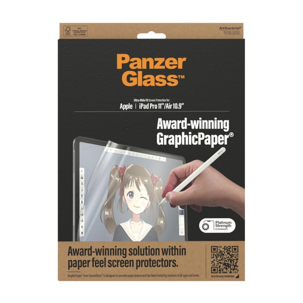 PanzerGlass ® GraphicPaper® Screen Protector iPad Pro 11″ (2018, 2020-2022, 2024) | iPad Air 10.9'' (2020, 2022) Kirkas näytönsuoja Apple 1 kpl