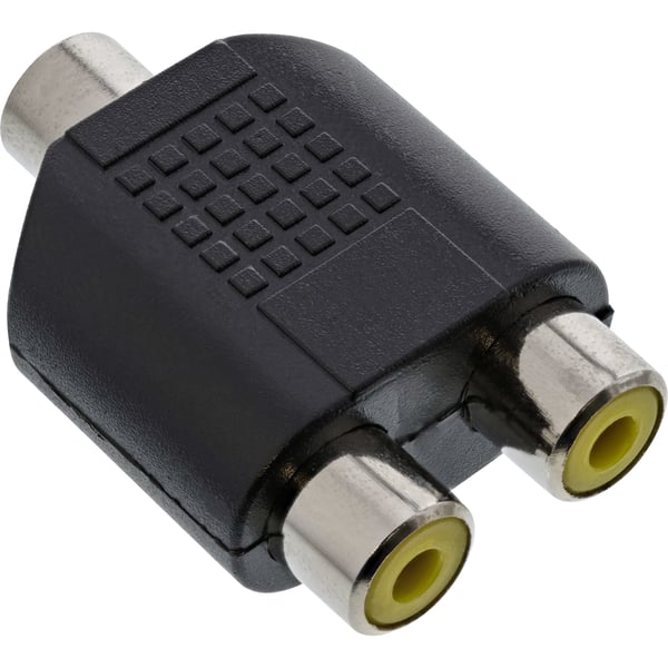 InLine 99338 kaapelin sukupuolenvaihtaja 3.5mm jack female mono 2xRCA Musta