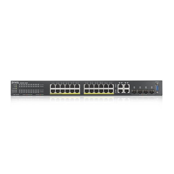 Zyxel GS2220-28HP-EU0101F verkkokytkin Hallittu L2 Gigabit Ethernet (10/100/1000) Power over Ethernet -tuki Musta