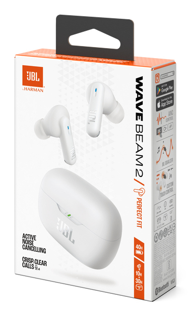 JBL Wave Beam 2 Headset Trådlös I öra Samtal/musik Bluetooth Vit