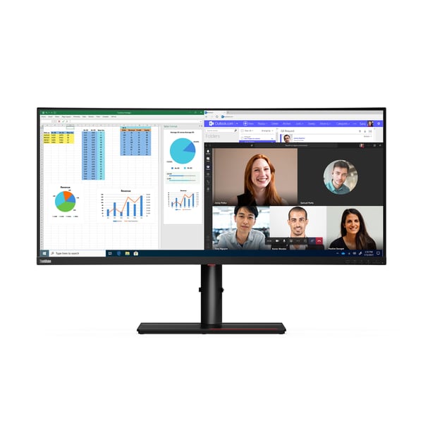 Lenovo ThinkVision P40w-20 platta pc-skärmar 100,8 cm (39.7") 5120 x 2160 pixlar 5K Ultra HD LED Svart