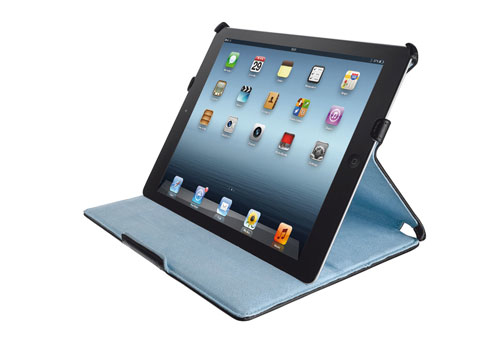 Trust Hardcover skin & folio stand f iPad Mini Svart