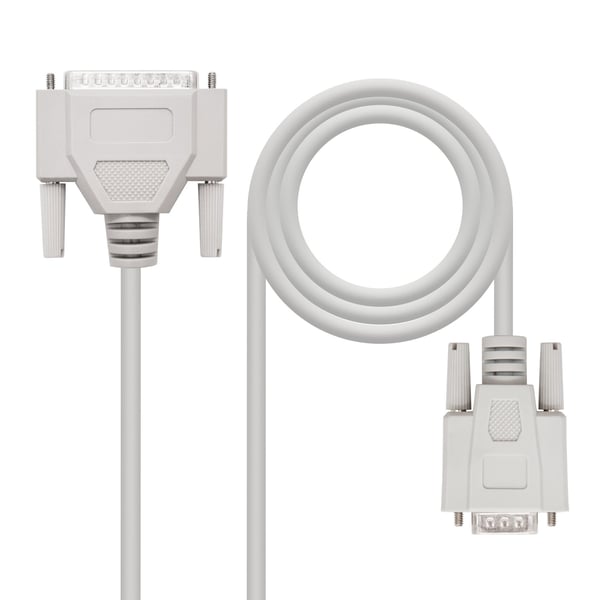 Nanocable 10.14.0802 seriella kablar Beige 1,8 m DB25 DB9