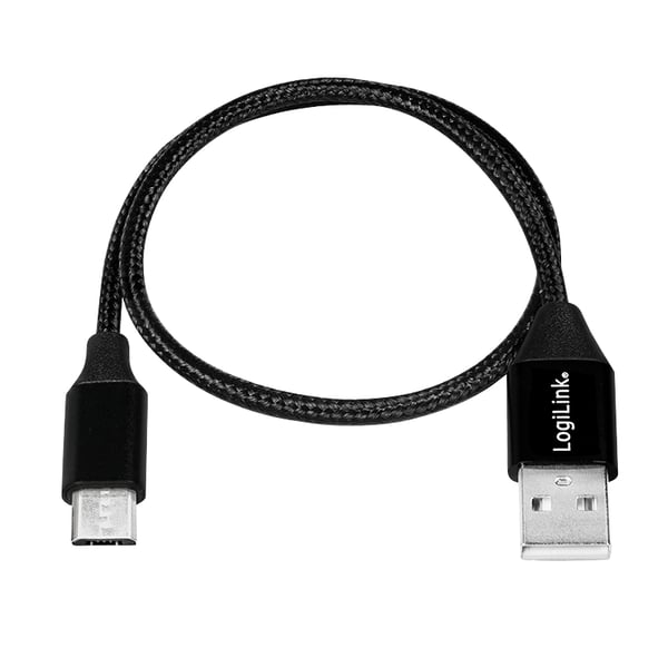 LogiLink CU0144 USB-kabel USB 2.0 1 m USB A Micro-USB B 0,48 Gbit/sek. Sort