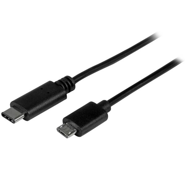 StarTech.com USB2CUB50CM USB-kabel USB 2.0 0,5 m USB C Micro-USB B 0,48 Gbit/sek. Sort