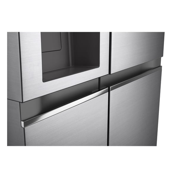 LG GSLV70PZTD Kombinerad kyl/frys side-by-side Fristående 635 l Metallisk, Silver