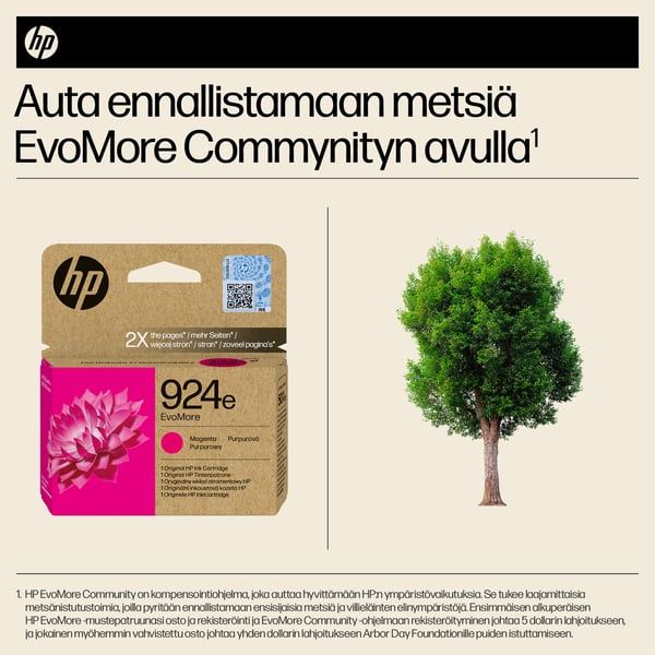HP 924e alkuperäinen magenta EvoMore -mustepatruuna