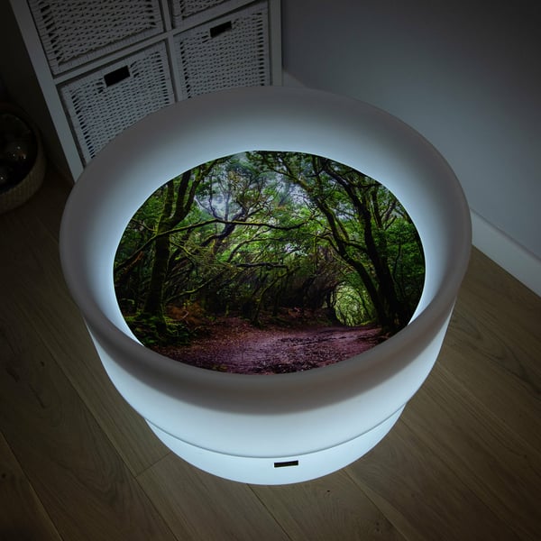 Tickit Sensory Mood Discovery Table & Forect Discovery Play Mat natlys til baby Fritstående Hvid