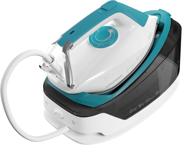 Grundig SIS 6550 2400 W 1,2 L Keramisk ultra-glidende strygesål Turkis, Hvid