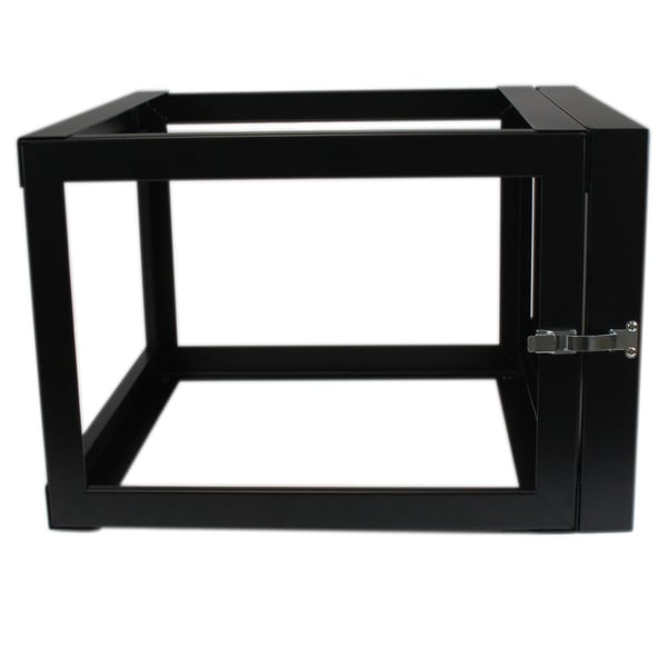 StarTech.com Väggmonterat 6U-nätverksrack med fyra stolpar, 19-tums serverrack med öppen ram och 50 cm monteringsdjup, väggmonterat och utsvängbart datarack för IT/AV/patchpanel/datorutrustning