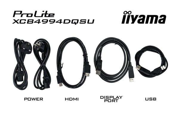 iiyama ProLite XCB4994DQSU-B1 computerskærm 124,5 cm (49") 5120 x 1440 pixel Dual QHD LCD Sort