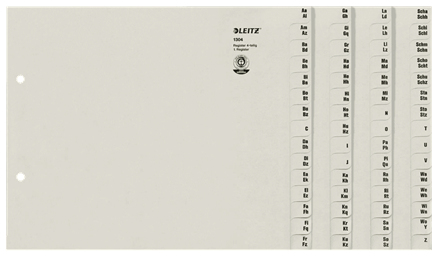 Leitz 13040085 hakemisto Kirjainvälilehti Paperi Harmaa Leitz 13040085 hakemisto Kirjainvälilehti Paperi Harmaa