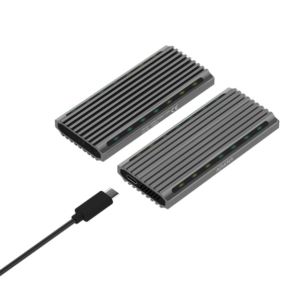 AISENS ASM2-RGB011GR drevkabinet SSD kabinet Grå M.2