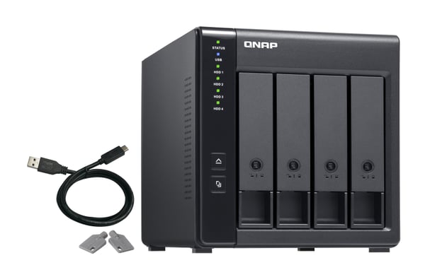 QNAP TR-004 Hölje för lagringsenheter HDD- / SSD kabinett Svart 2.5/3.5"