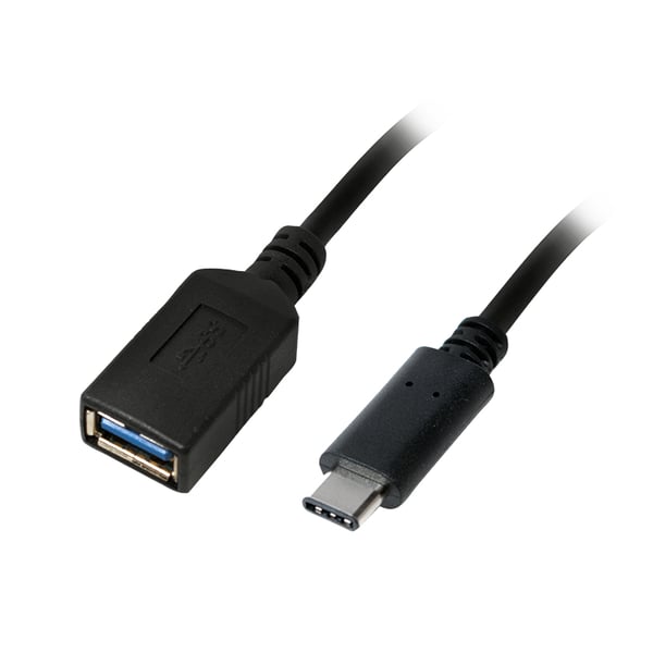 LogiLink USB C - USB A 0.15m USB-kabel USB 3.2 Gen 2 (3.1 Gen 2) 0,15 m Sort